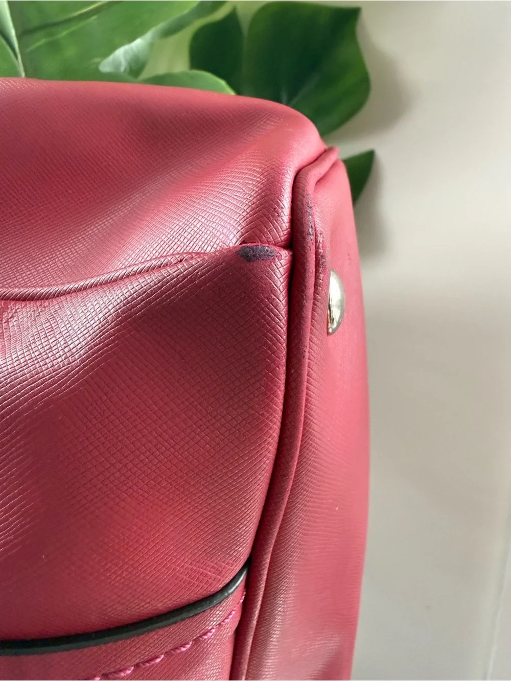 Coach Pink Leather Shoulder Bag with Top Handles